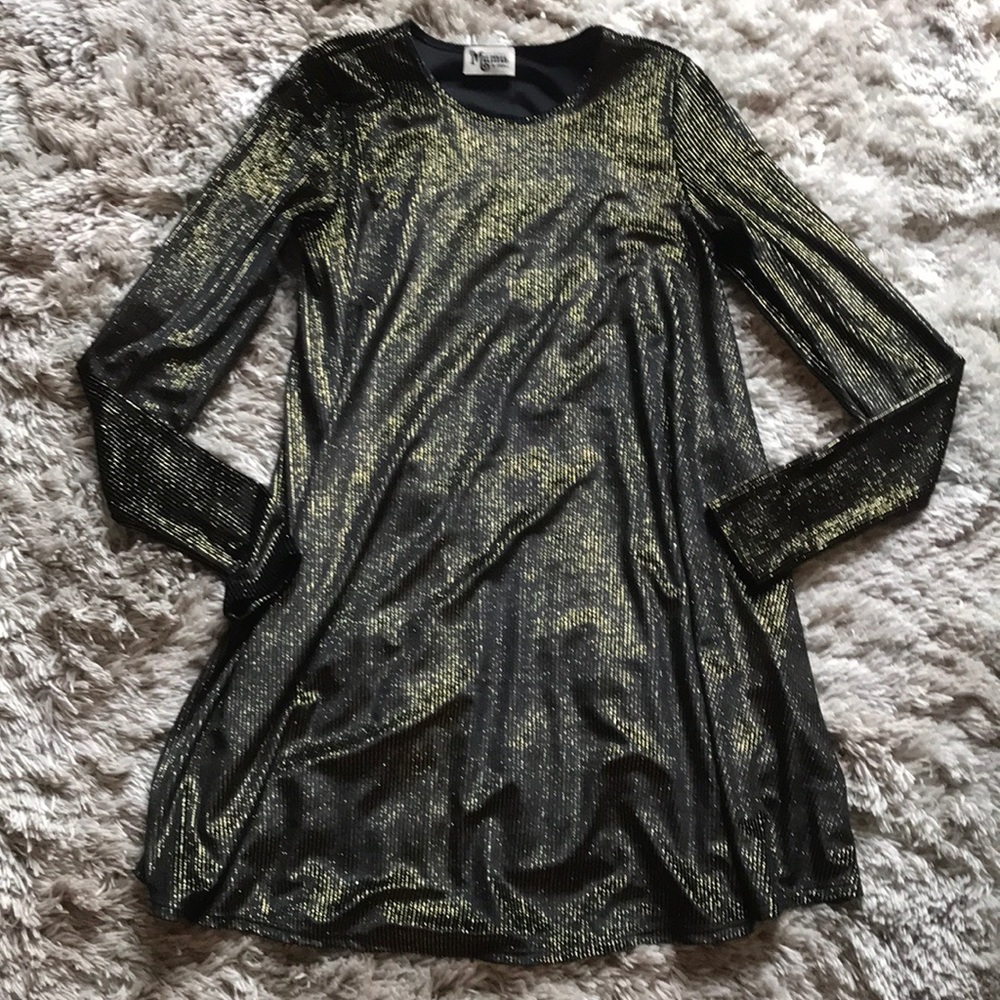 Mumu gold/black dress